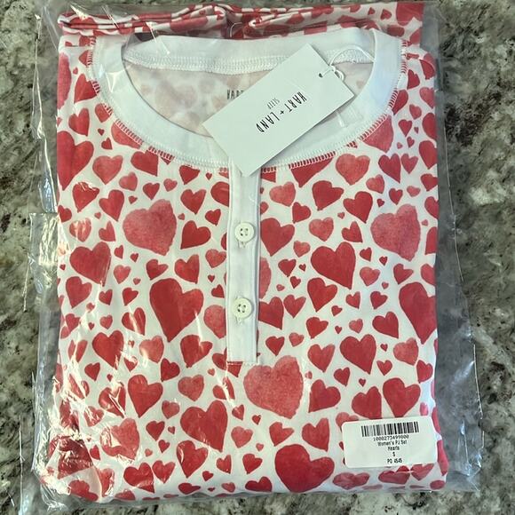 Hart+Land Heart Patterned Organic Pima Cotton Women’s Pajama Set Size M - Picture 3 of 4